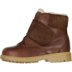 Sigge Print Velcro Boot - brown