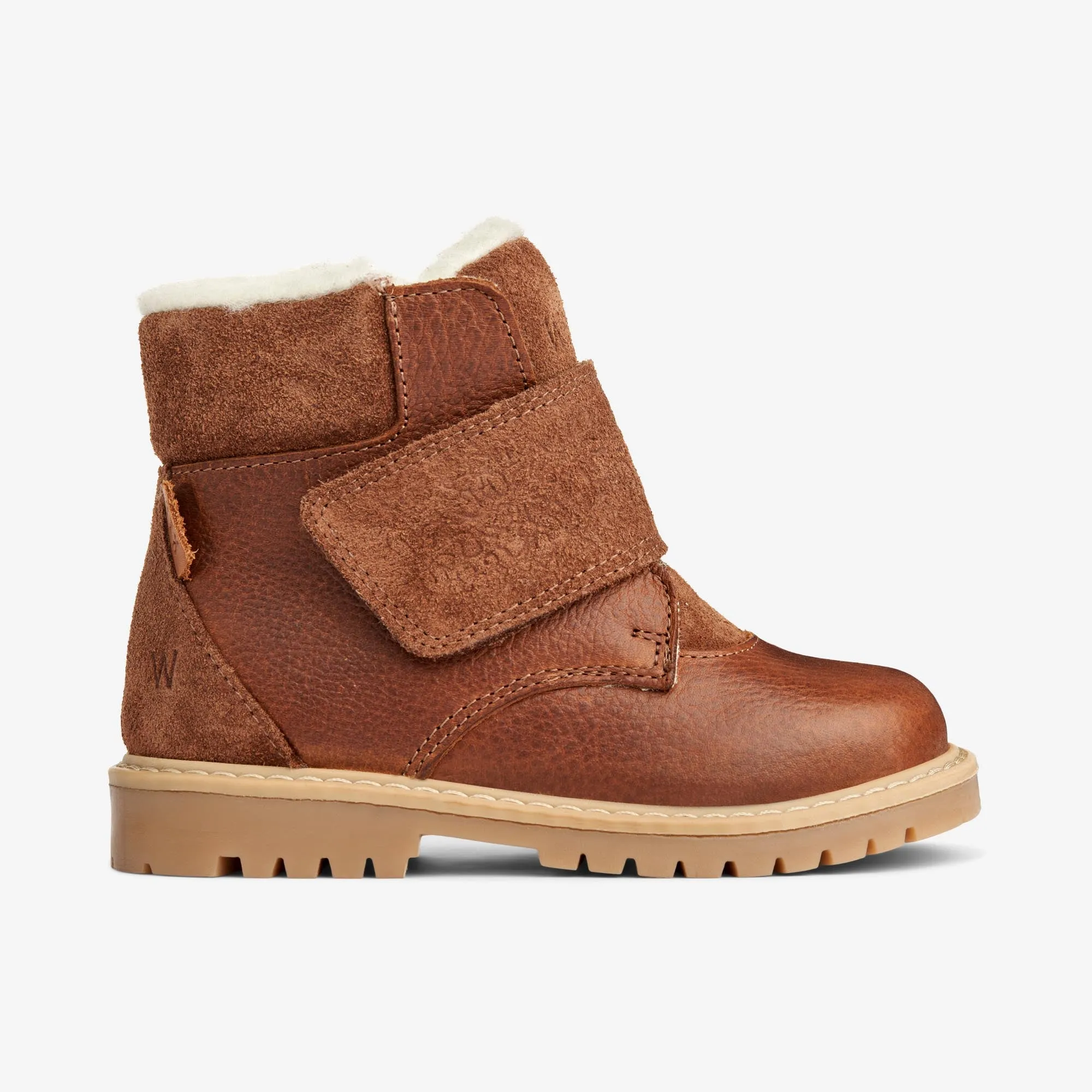 Sigge Print Velcro Boot - cognac