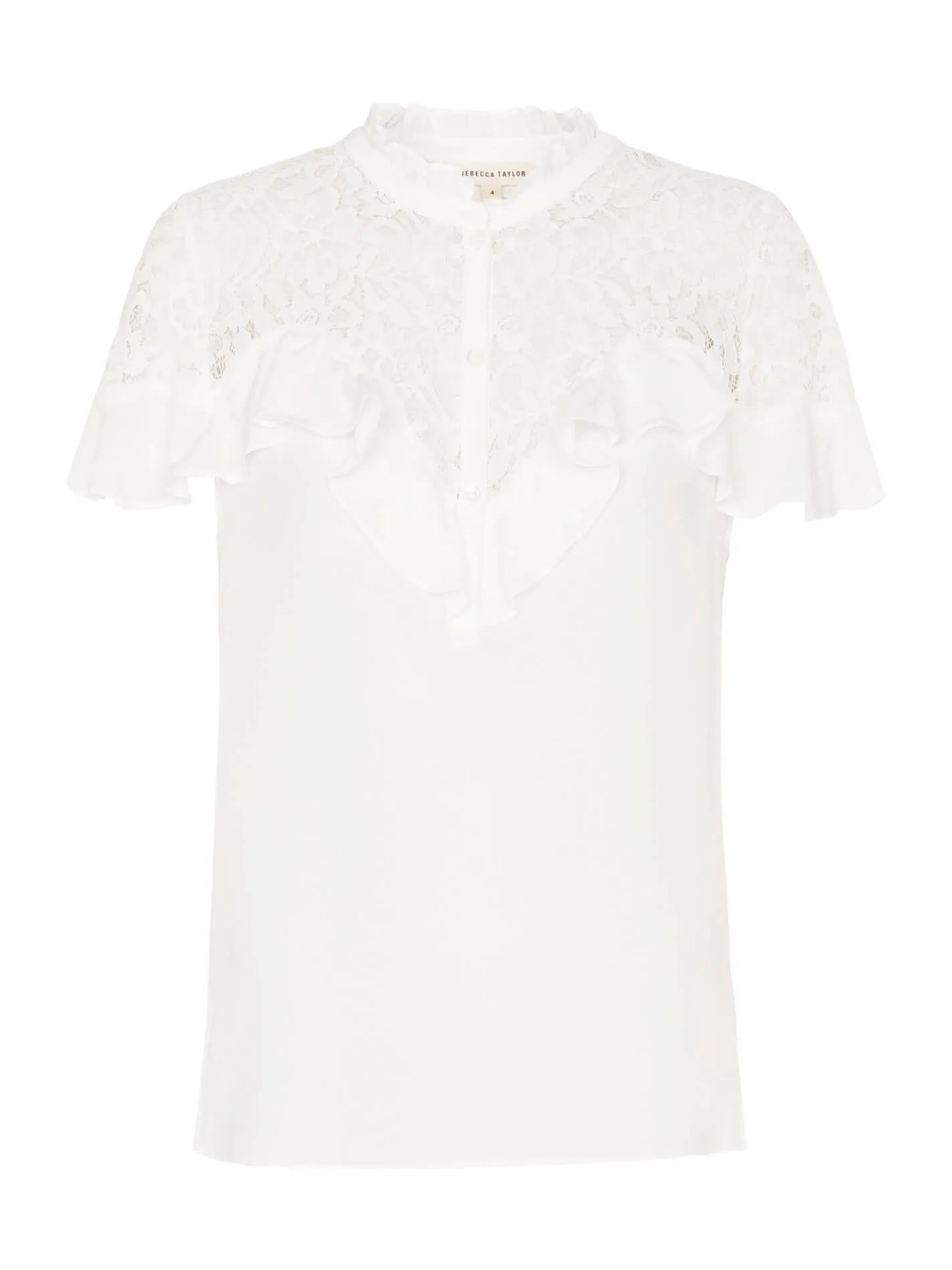 Silk & Lace Ruffle Top