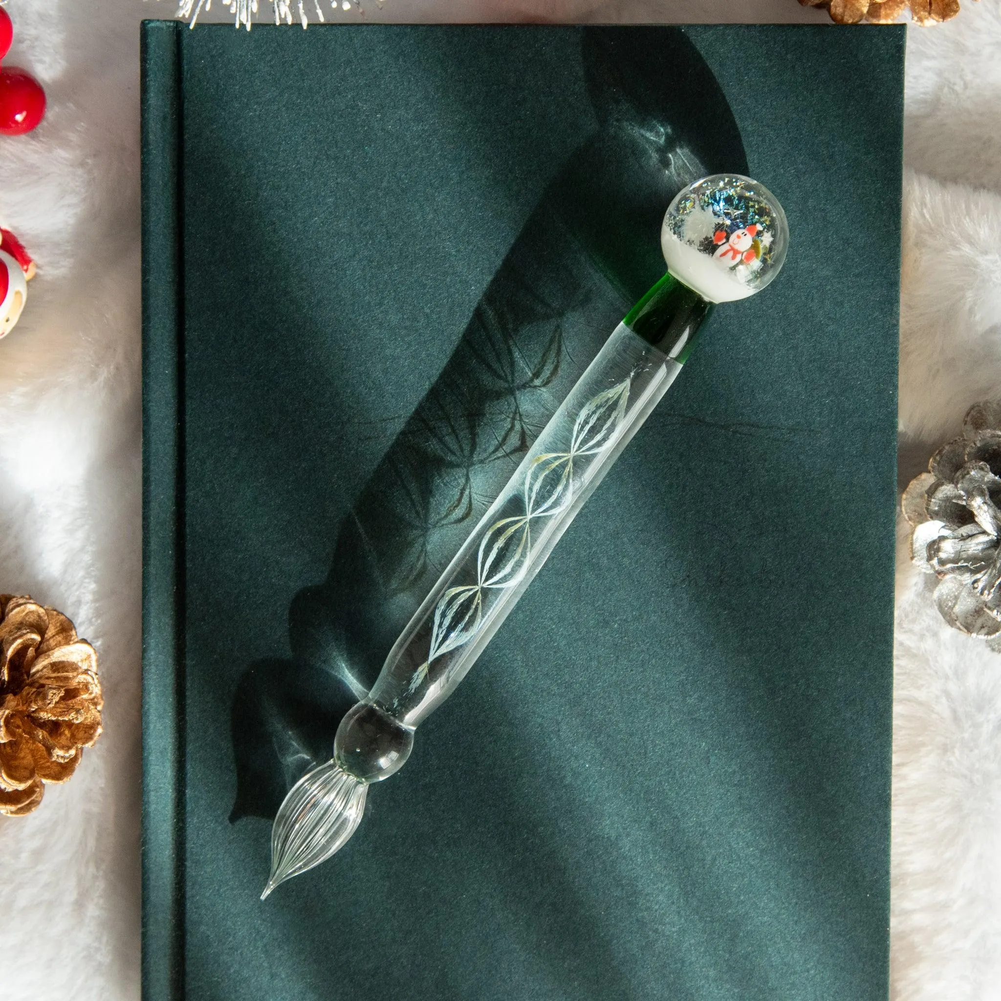 Snow Globe Glass Dip Pen