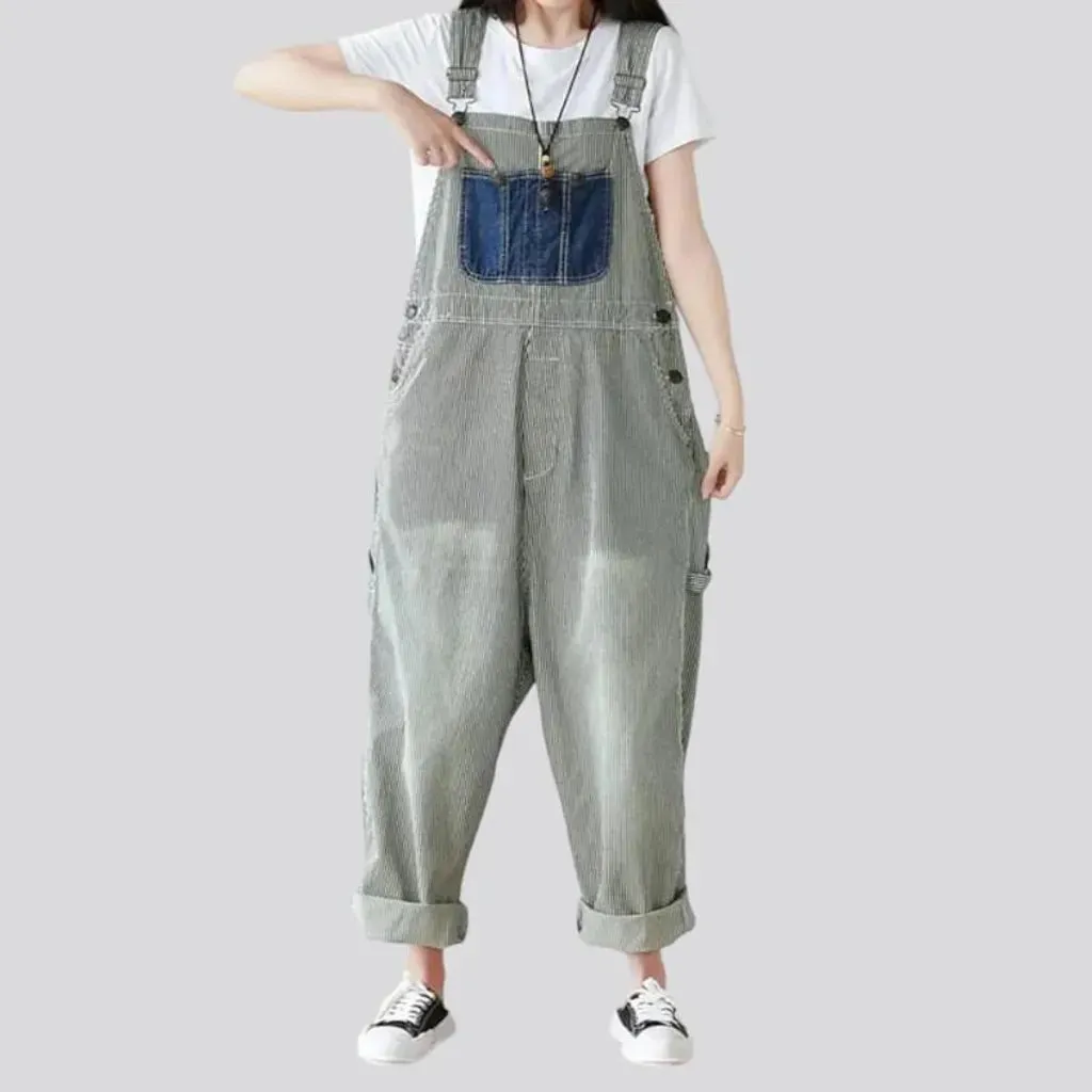 Stylish baggy denim dungaree for women