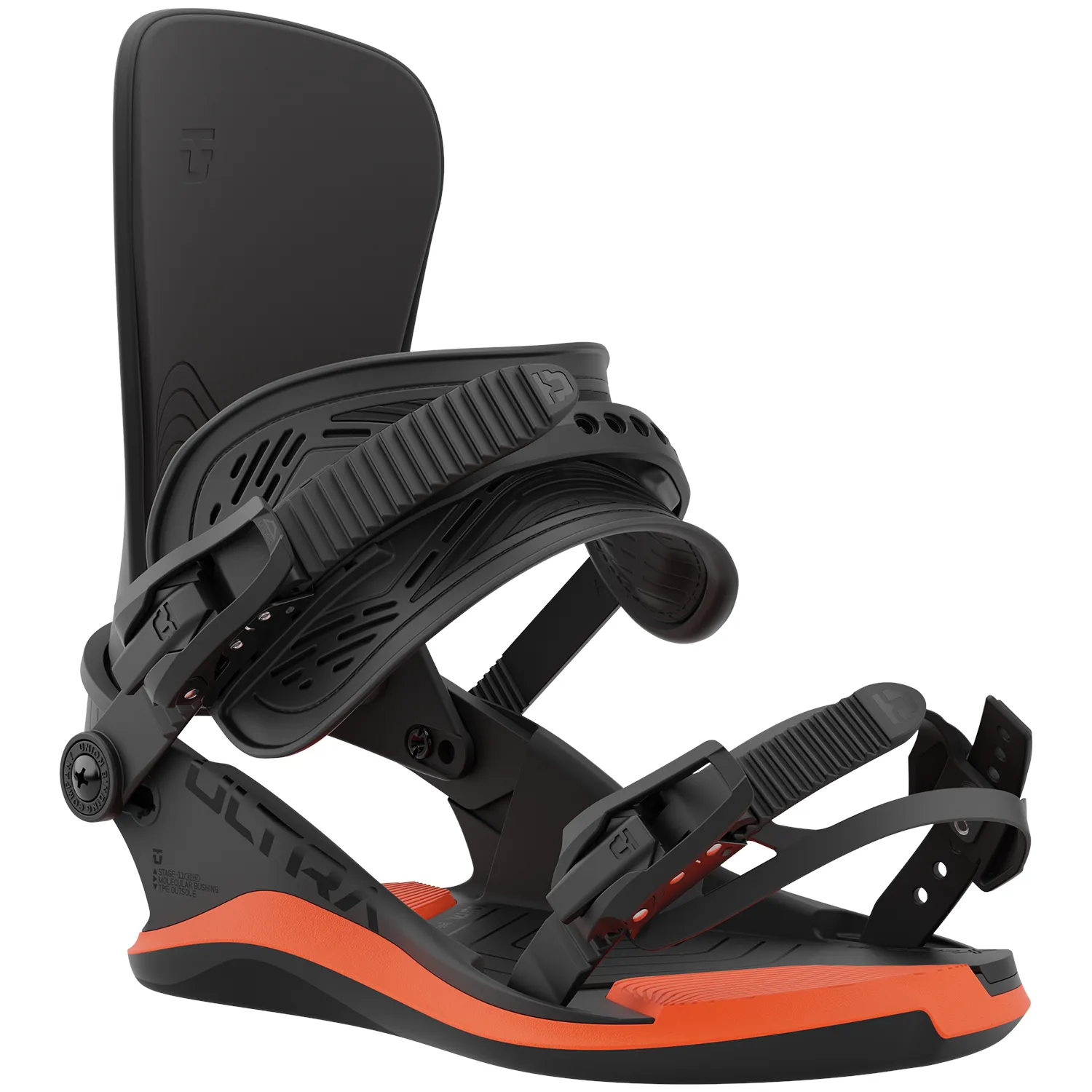 Union Ultra Mens Snowboard Bindings Black / Orange