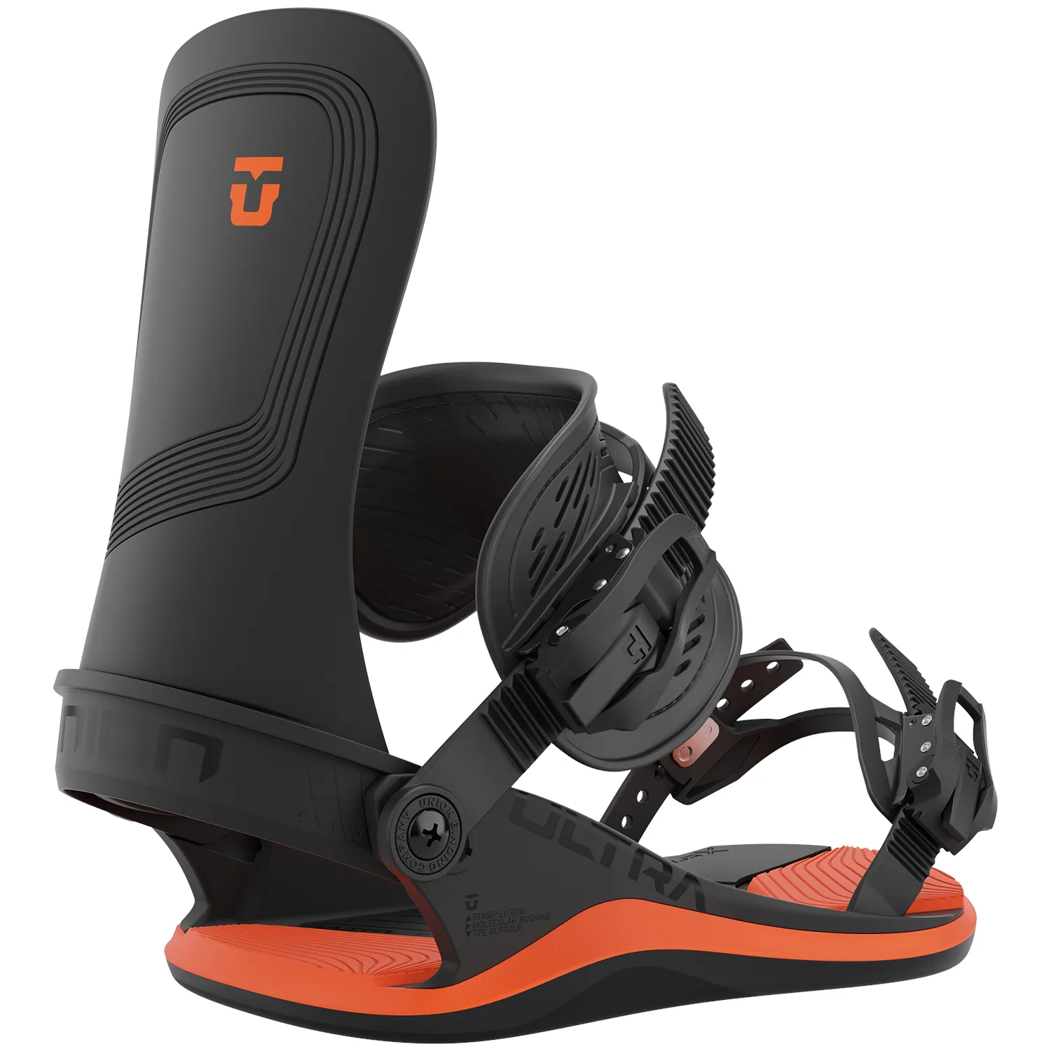 Union Ultra Mens Snowboard Bindings Black / Orange