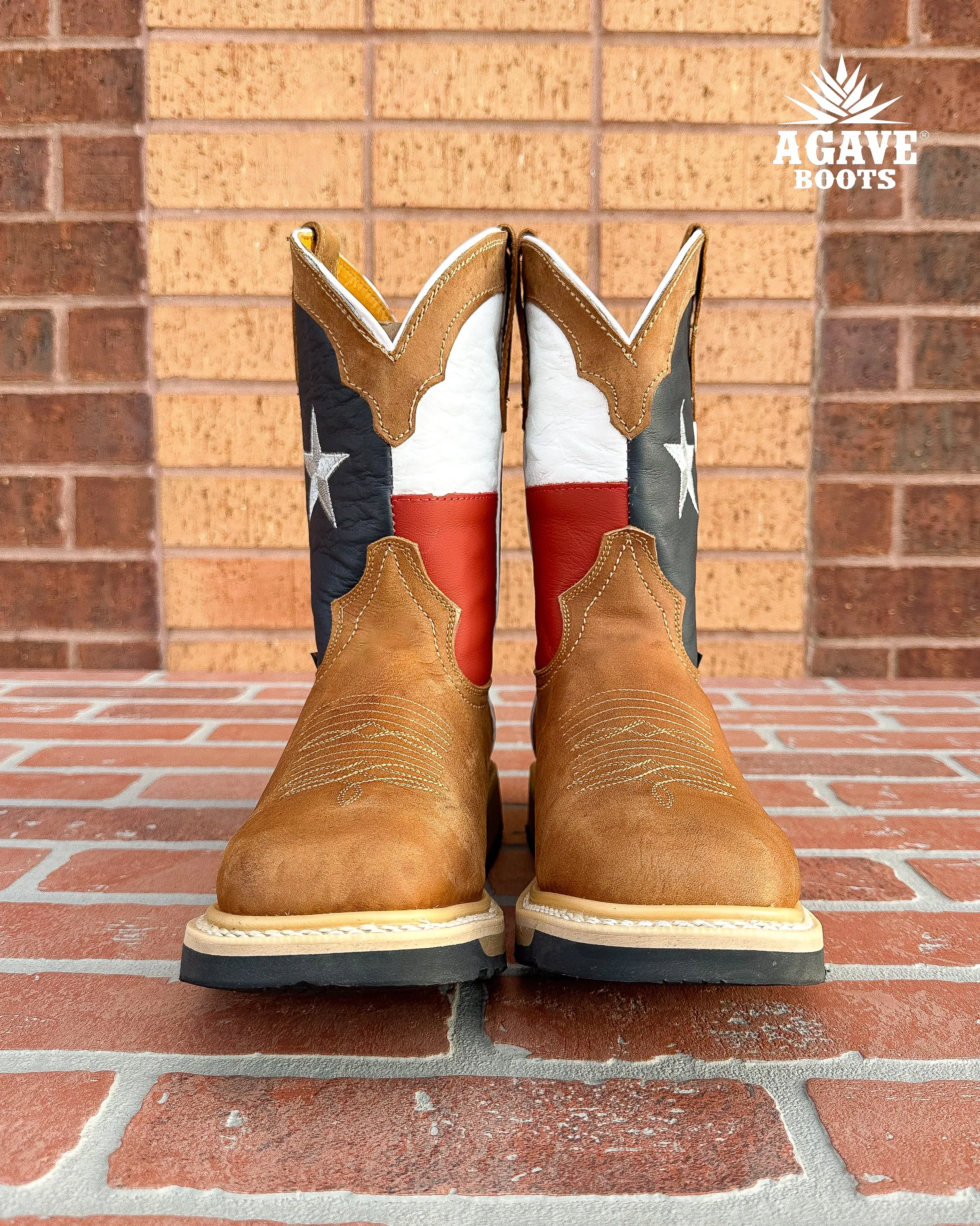 USA FLAG LIGHT BROWN (SOFT TOE) | MEN WORK BOOTS