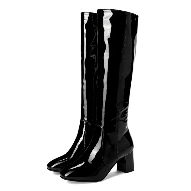 USS Shoes Nadia Women's Patent Knee High Boots