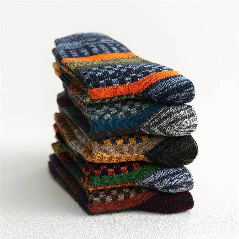 Vintage 5 Pairs Men’s Wool Socks