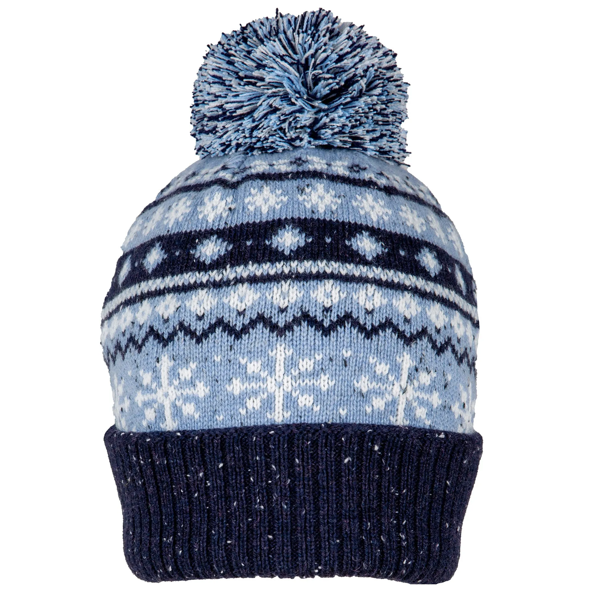 Women’s Jacquard Fair Isle Knitted Bobble Hat