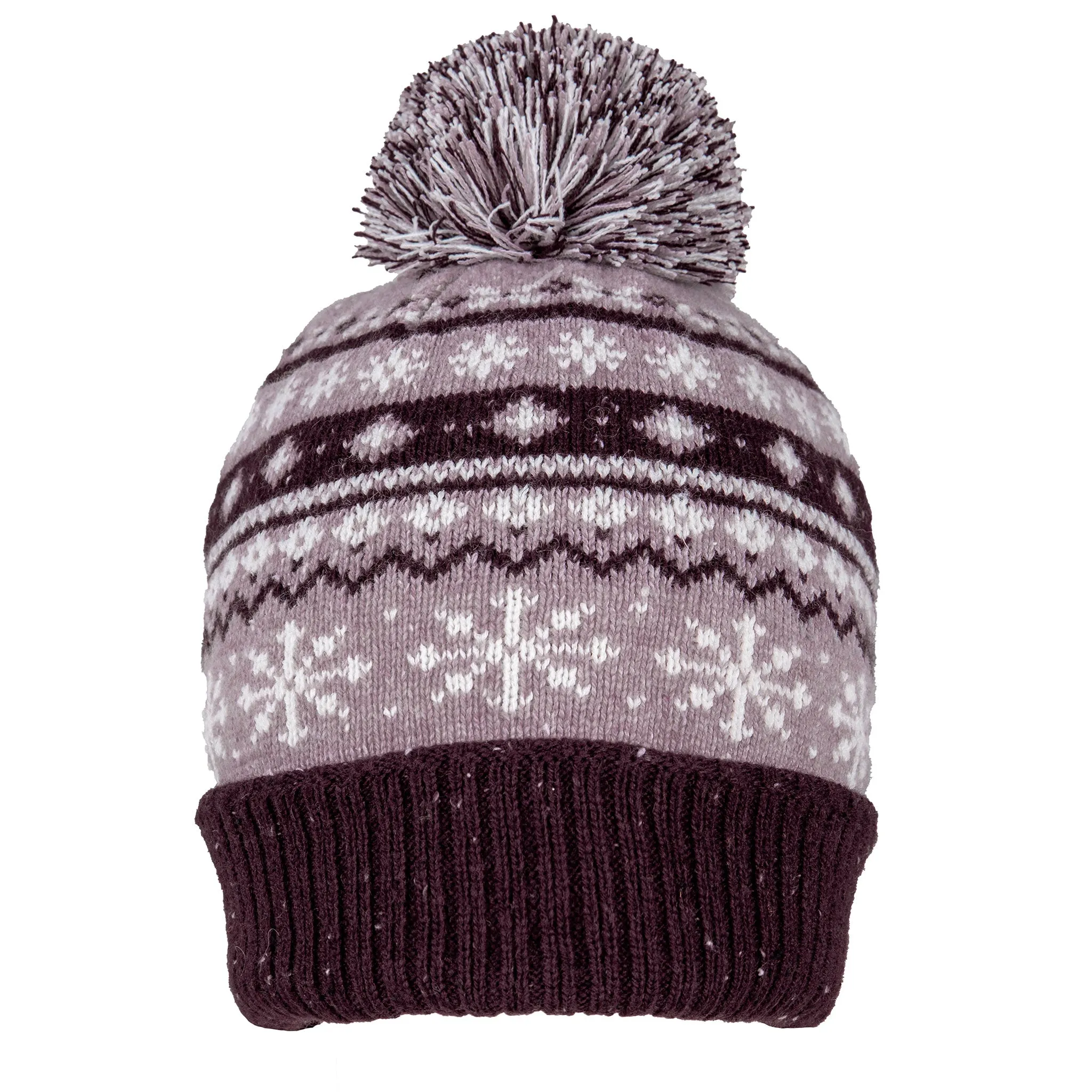 Women’s Jacquard Fair Isle Knitted Bobble Hat