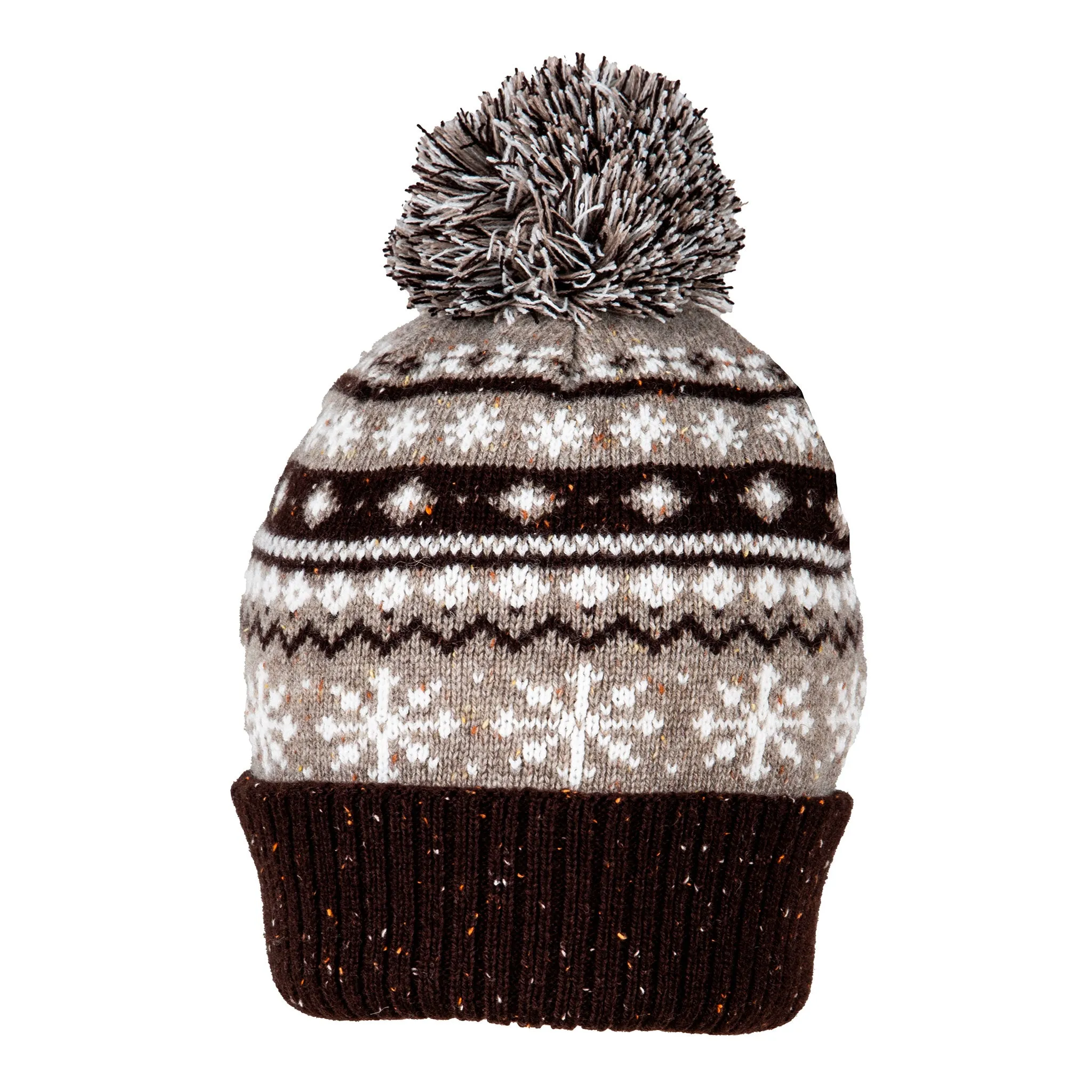 Women’s Jacquard Fair Isle Knitted Bobble Hat