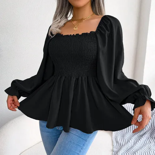 Womens Loose Fit Chiffon Blouse