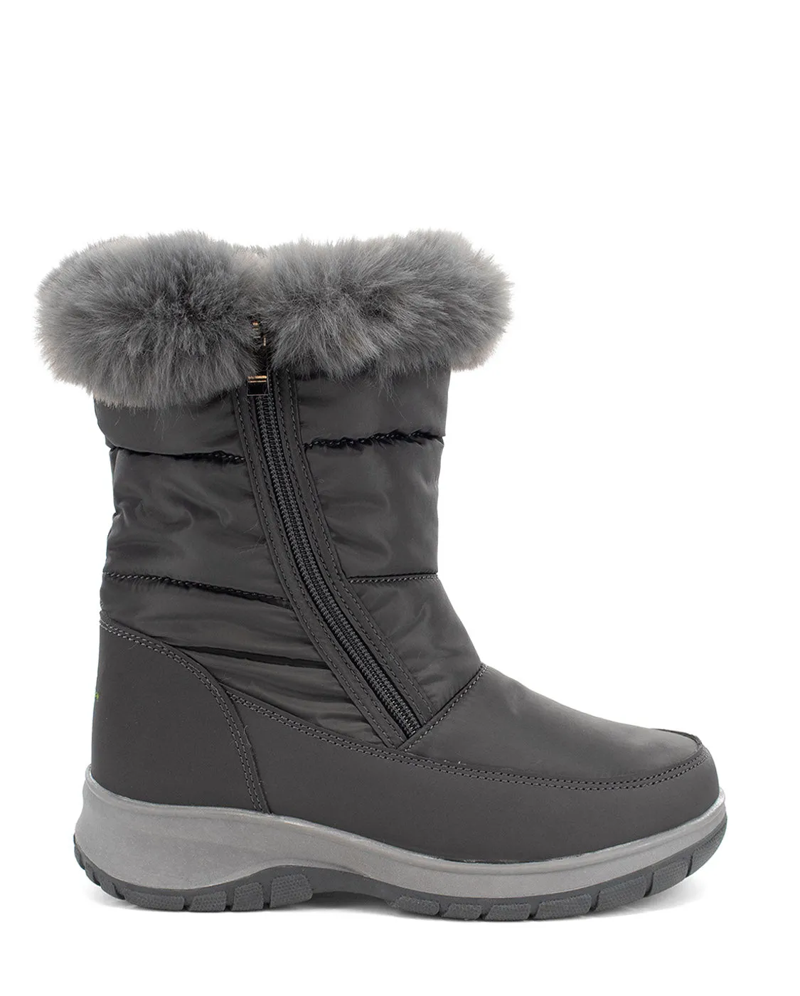 Women's Pine Faux Fur Mid Cold Weather Boot - Charcoal